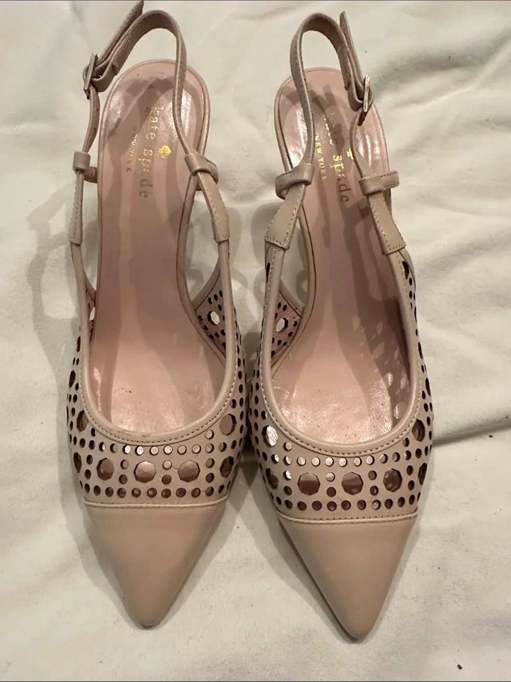 kate spade Blush Nude Pointed Slingback Heels